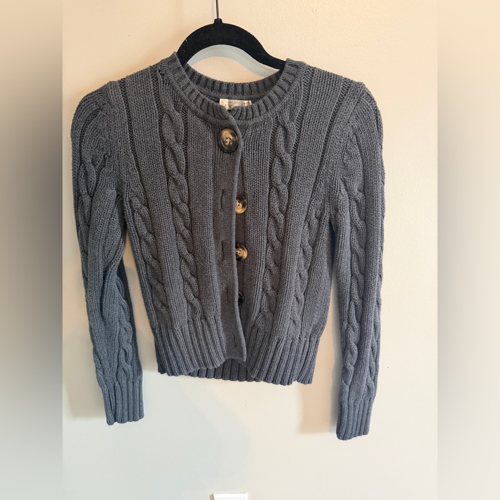 Vintage Made in Hong Kong Old Navy Cable Knit Cardigan